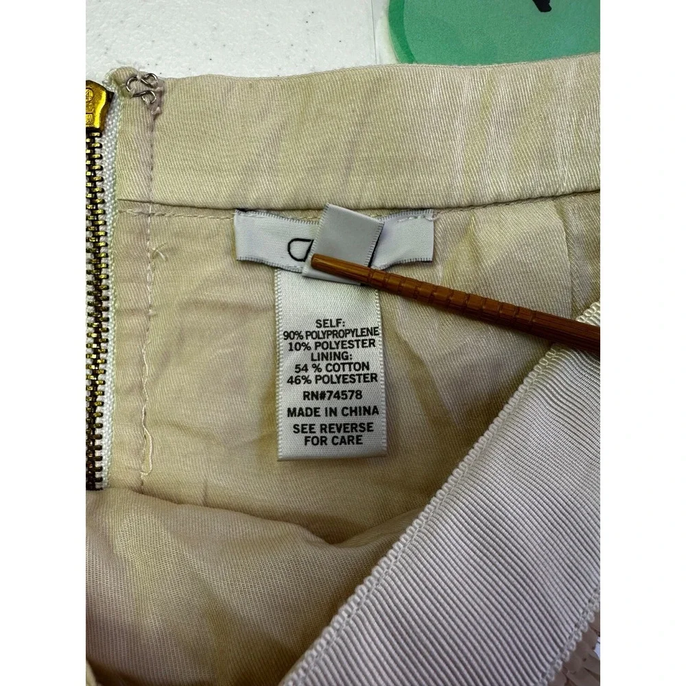 Cache Ivory Sequin Shimmer Mini Skirt Party‎ Glam Chic Sparkly Y2K Festival Sz 4